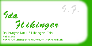 ida flikinger business card